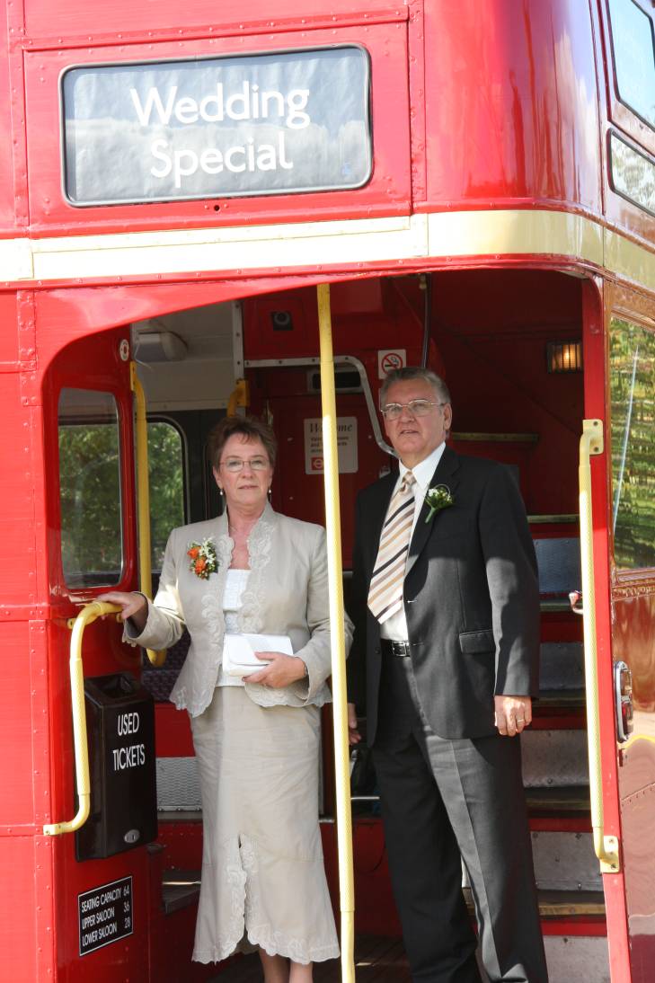 Newly weds on platform